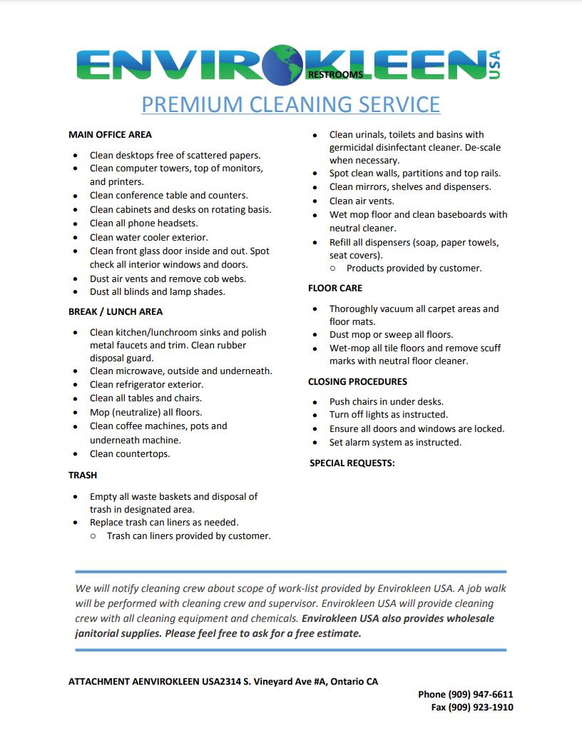 Janitorial Service Ontario